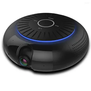 Câmera panorâmica 180 graus 1080p hd wifi ip embutida 5w sistema hifi bluetooth alto-falante internet música por aplicativo gratuito controle remoto