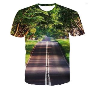 Men's Suits A1331 Pattern Men T-shirt Fashion Interesting Landscape Graphic T Shirts Personality Trend Hip Hop 3D