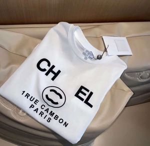 Wersja zaawansowana koszulka damska France Trendy ubranie dwa litera graficzna para mody bawełniana okrągła szyja 5xl krótkie topy projektanci tees6556