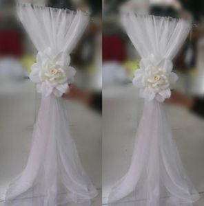 Fashion 50PCS Sample Wedding Chair Sashes Supply Chair Ribbon Gauze Back Sash Back Of The Chair Back Decoration Party Formal Event1696529