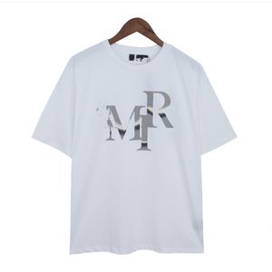 2024 Primavera tendenza moda di strada da uomo girocollo lettera stampata t-shirt sciolto vacanza casual cotone a maniche corte camicia da spiaggia designer uomo donna