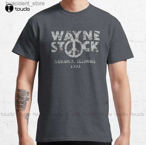 Erkek Tişörtleri Waynes World-Waynestock Festivali 1993 Klasik T-Shirt Siyah Tshirt Özel Aldult Teen Unisex Dijital Baskı Tee Shirt XS-5XL L240304