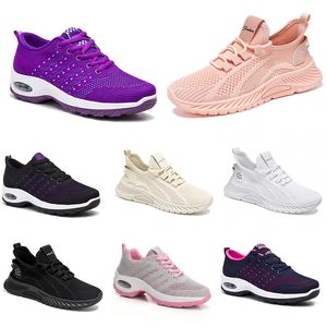 2024 Nuovi uomini Donne Scarpe da donna Escalking Running scarpe pianeggianti morbide Sole Sole Purple Bianco Black Sports Blocco di colori sportivi Q85-1 Gai