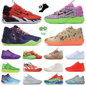 Mode LaMelos Ball MB.01 02 03 Basketballschuhe Giftiges Gelb Rick und Morty Rosa Grün Phenom Queen City Nickelodeon Slime Red Galaxy Sneakers Trainer für Männer Frauen