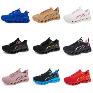 2024 Men tênis de corrida Mulheres Gai Branco Black Marinha Azul Light Brown Mens Treinadores Esportes Purple Sapatos de caminhada respiráveis Nove