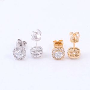 Round Cut Women Men Luxury Lab Grown Diamond Earrings 18K Gul Vitt guld 1CT DVVS1 Lab Diamond Stud Earrings