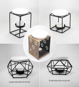 Iron frame ceramic aroma diffuser warm tea gifts and crafts home decorations Aromatherapy5314323