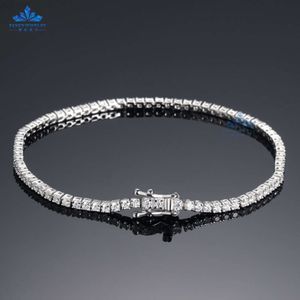 Lab Grown Diamond Tennis Chain Colar Pulseira Homens e Mulheres Jóias Finas Ouro Venda Quente Real 10k 14k Sólido 3mm 4mm 5mm Paz