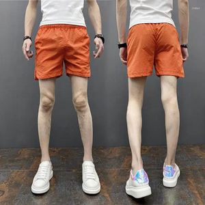 Shorts masculinos para homens correndo homem calças curtas esportes corredores treinamento verde em massa moda com algodão gelo estilo coreano