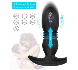 Vibradores de plugue anal com controle remoto de 10 frequências para casal vibrador vestível feminino estimulador de ponto G massageador masturbador 2106304692683