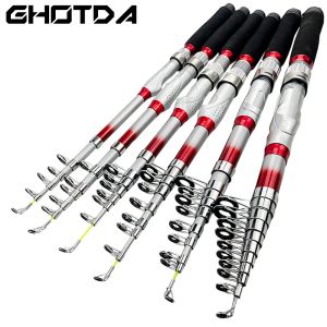 RODS GHOTDA 1.8M 2.1M 2.4M 2.7M 3.0m 3.0m 3.6mカーボントラッシング釣り棒短い釣り竿