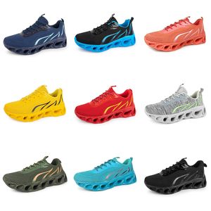 Fem 2024 Running Platform Women Men Shoes Black Navy Blue Light Yellow Mens Trainers Sports Walking 36 S