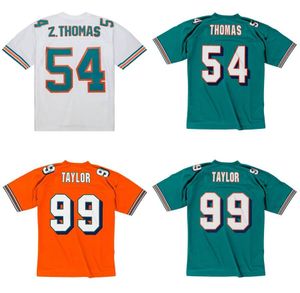 Dikişli Futbol Forması 99 Jason Taylor 2004 2006 Mavi Beyaz Mesh Retro Rugby Forsları Erkek Kadın ve Gençlik S-6XL