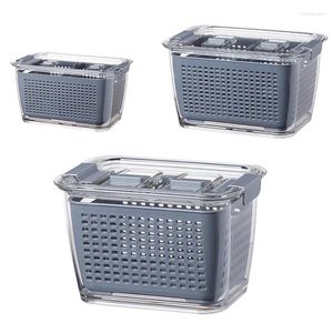 Plates BEAU-Kitchen Refrigerator Storage Containers Fresh-Keeping Box Fruit Vegetable Drain Crisper Kitchen