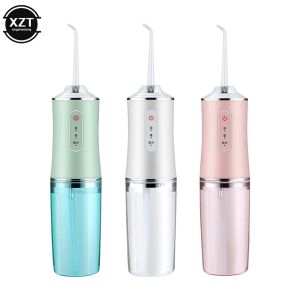 Vitning Portable Electric Floser USB RECHAREBLEABLE ORAL RINSE Strong Water Pressure Tandrenare 220 ml Vattentät tandskalare