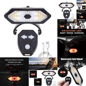 NYA AMBER LED Motorcykel Turn Signals Rinnande vatten blinkande signal bakre indikator Motorcykellampa Blinker Ljus Tillbehör N8S3 NYTT