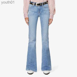 Jeans da donna Jeans da donna 2021 FM autunno nuovo stile declino Shanshan lo stesso sottile grande corno donna cowboy gamba larga 240304