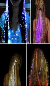 Flash colorato LED capelli treccia clip decorazione forcina RGB Ligth Up per spettacolo festa danza Natale Halloween capelli chiari 2766135