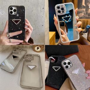 For iphone 15 Pro Max 14promax 13 promax 12 11 xsmax xr Cover Tide Brand Mirror phonecase Rhinestone p phone case All Inclusive Anti Fall Mobile Phones Cases