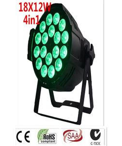 2PCSLOT LED PAR LIGHT 18X12W 4IN1 RGBWフラットプラスチックLEDパー缶ディスコランプステージライトLUCOTECAレーザービームLUZ DE PRO5785367