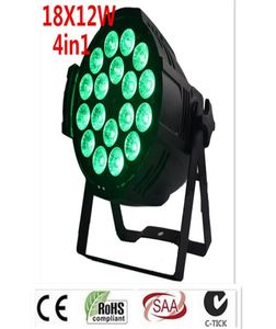 2PCSLOT LED PAR LIGHT 18x12W 4in1 RGBW Flat Plastic Led Par Can Disco Lamp Stage Lights Luces Discoteca Laser Beam Luz de Pro5785367