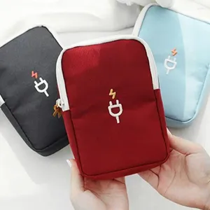 Storage Bags Electronics Accessories Carrying Case Pouch For USB Power Bank Travel Gadget Organizer Bag Portable Digital Cable