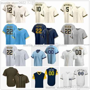 Stitched 2024 Baseball Jersey 41 Joe Ross 45 Abner Uribe 38 Devin Williams 46 Bryse Wilson 13 Eric Haase 76 Jeferson Quero 99 Gary Sanchez 48 Colin Rea 9 Jake Bauers