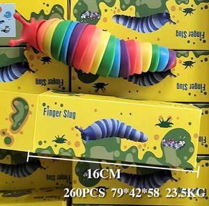 2022 SLUG FIDGET Toy New Caterpillar Shaped with Box Fidget Slug Anti Stress Toys for Children Adult3167807