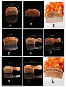 Natürlicher Pfirsich-Holzkamm, antistatisches Kopfmassagegerät, Haarbürste, Gesundheitspflegebürsten, individuelles Logo2470450