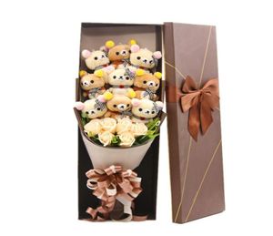 Niedlicher Teddybär, Stofftier, Plüschtier, Cartoon-Blumenstrauß, Geschenkbox, kreativer Geburtstag, Valentinstag, Weihnachtsgeschenk 2202173913431