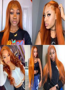 Ishow Brazilian 134 Lace Front Rigs مستقيمة صفراء أخضر REMY الشعر البشري