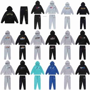 Mens trapstar tracksuits sweater trousers set designer hoodies streetwear sweatshirts sports suit embroidery plush letter decoration thick Hoodies men pants