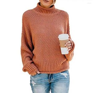 Women's Sweaters Vintage Turtleneck Jumper Knitwears Solid Slim Top Female Clothing Sweater Pulls