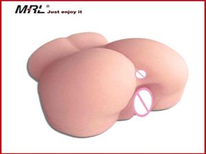 Realistic Ass 3d Silicone Vagina Anal Artificial Pussy Double Channels Anus Adult Sex Toys for Men Male Masturbator Sex Shop Q04194690364