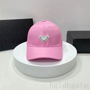 Luxury Hat Fashion Nylon Baseball Hatts With Curved Brim Trendy Valentines Day Gift Cappello Femme Delicate Mens Designer Trucker Hats Black Pink PJ033 G4