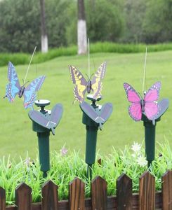 Solar Power Dancing Flying Fjärilar Vackra kreativa fladdrande vibrationsfluga kolibri Flying Birds Garden Yard Dekoration5472660