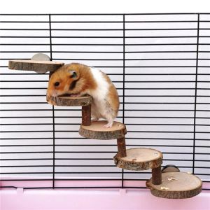 Spielzeug Hamster Holzleiter Spielzeug Klettern Treppen Vögel Papagei Übung Sitzstangen Stehen Plattform Zahnpflege Molaren Spielzeug Käfig Zubehör