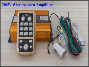 200W Wireless Remote Control Police Siren Amplifiers Car Alarm With MicrophoneWithout Speaker8409191