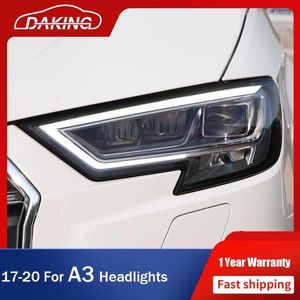 Sistema de iluminação estilo do carro luzes dianteiras para audi a3 faróis 2024-2024 s3 todos os led drl amarelo turn signal head lâmpadas xenon feixe automático