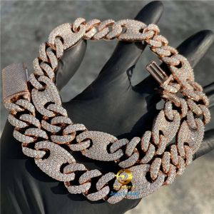 Cena fabryczna 15 mm szerokość łańcucha kubańskiego srebrny naszyjnik męski kubański link Naszyjnik biżuteria Cuban Link Łańcuch