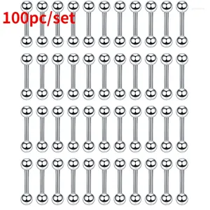 Studörhängen 100st/Lot Surgiskt rostfritt stål Body Piercing Smycken Tragus örhänge Barbell Punk Ear Studs Brosk