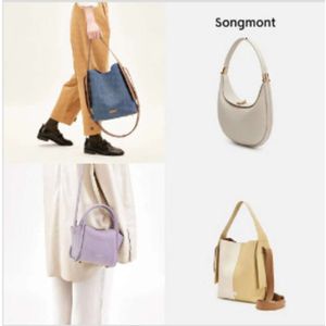 Songmont Bag Bucket Luna Designer Underarm Hobo Shoulder Luxury Large Totes Half Moon Leather Purse Mini Clutch Shopping Basket CrossBody Song Handbag