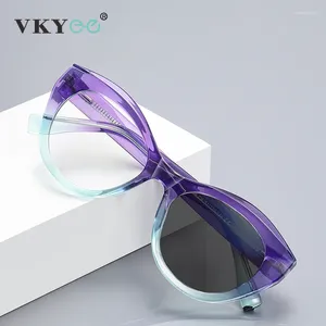 Occhiali da sole VKYEE Design Simple Fashion Ladies Occhiali da vista Cat Eye anti-blu leggeri Possono essere personalizzati Prescrizione Pochromic PFD2168