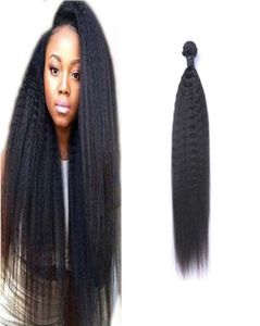 Peruvian Virgin Human Hair Kinky rakt obearbetat Remy Hair Weaves Dubbel wefts 100gbundle hår wefts9149734