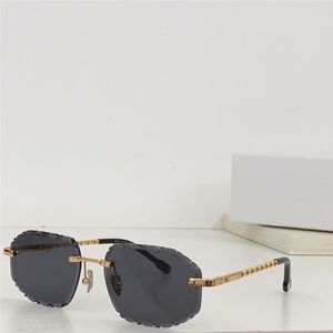 New fashion design square sunglasses 50144U metal frame rimless lace cut lens simple and popular style versatile outdoor UV400 protection eyewear