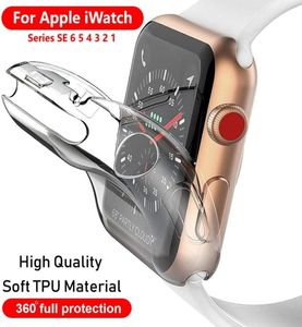 Mjukt transparent TPU -fodral för Apple Watch 38mm 42mm 40mm 44mm Clear Protective Case för IWatch Series 1 2 3 4 51715075