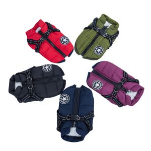 Impermeabili Pettorina per animali Gilet Vestiti Abbigliamento per cuccioli Giacca impermeabile per cani Vestiti caldi invernali per animali domestici per cani di piccola taglia Shih Tzu Chihuahua Pug Coat