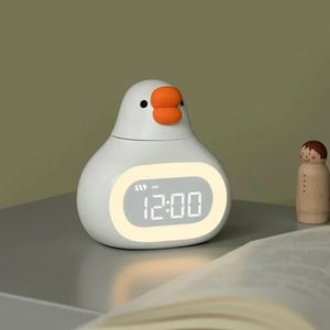 Night Light Bluetooth Usb Rechargeable Alarm Clock for Bedside Children's Cute Goose Digital Table Clocks with Timer Night Lamp 240227