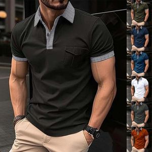 Camicie casual da uomo Moda Primavera ed Estate Maniche corte Bottoni Risvolto T pesante per uomo Camicia da uomo alta