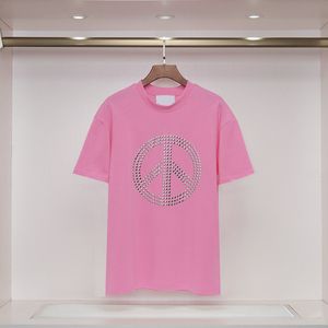 Mens T Shirts Designer Shirts Tees Pink Clothing Womens Casual Short Sleeve Outdoor Crew Neck Sweatshirt Fashion Street Båt Dreable Sweatshirts Letter Print Print